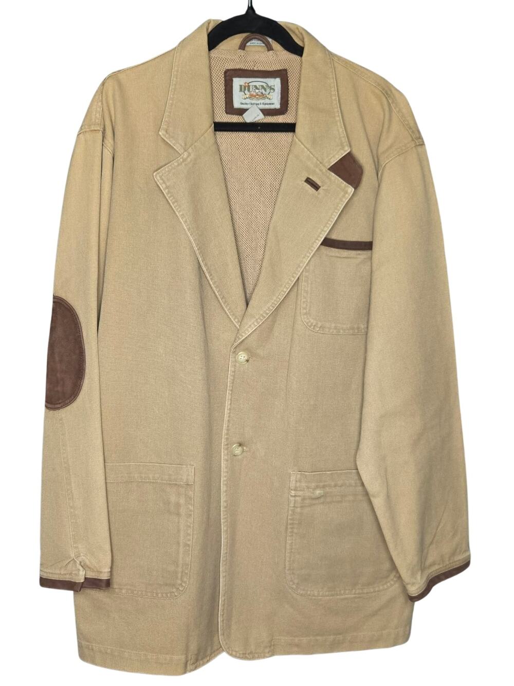 Vintage Dunn's Canvas Field Jacket Shooting Sport Coat Safari Size XLT